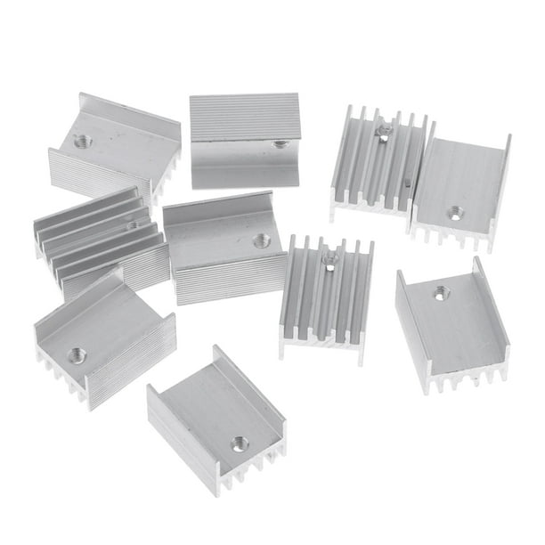 Heat Sink Cooler for Circuit Board Chip Square Heatsink Cooling Cooler Fin Aluminum Heat Sink Heatsink Cooler Fin 10pcs Heat Sink Cooling Module P221022-B Aluminum Heatsink Cooler Fin 